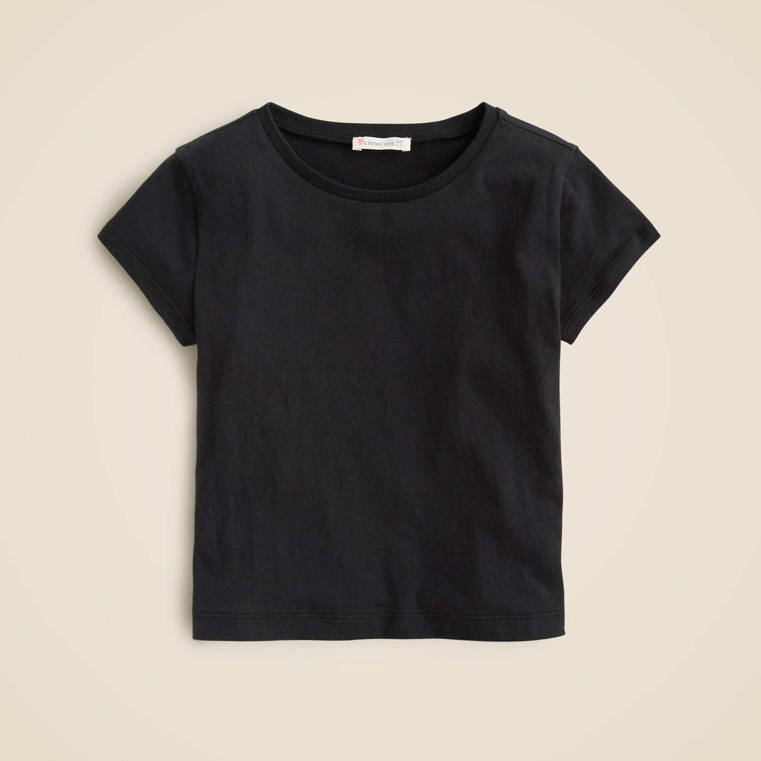 

Укороченная футболка для девочек из винтажного джерси J.Crew, черный