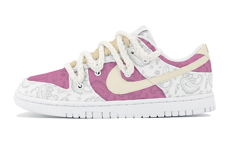 

Кроссовки для скейтбординга Dunk женские с низким верхом розовые/белые Nike