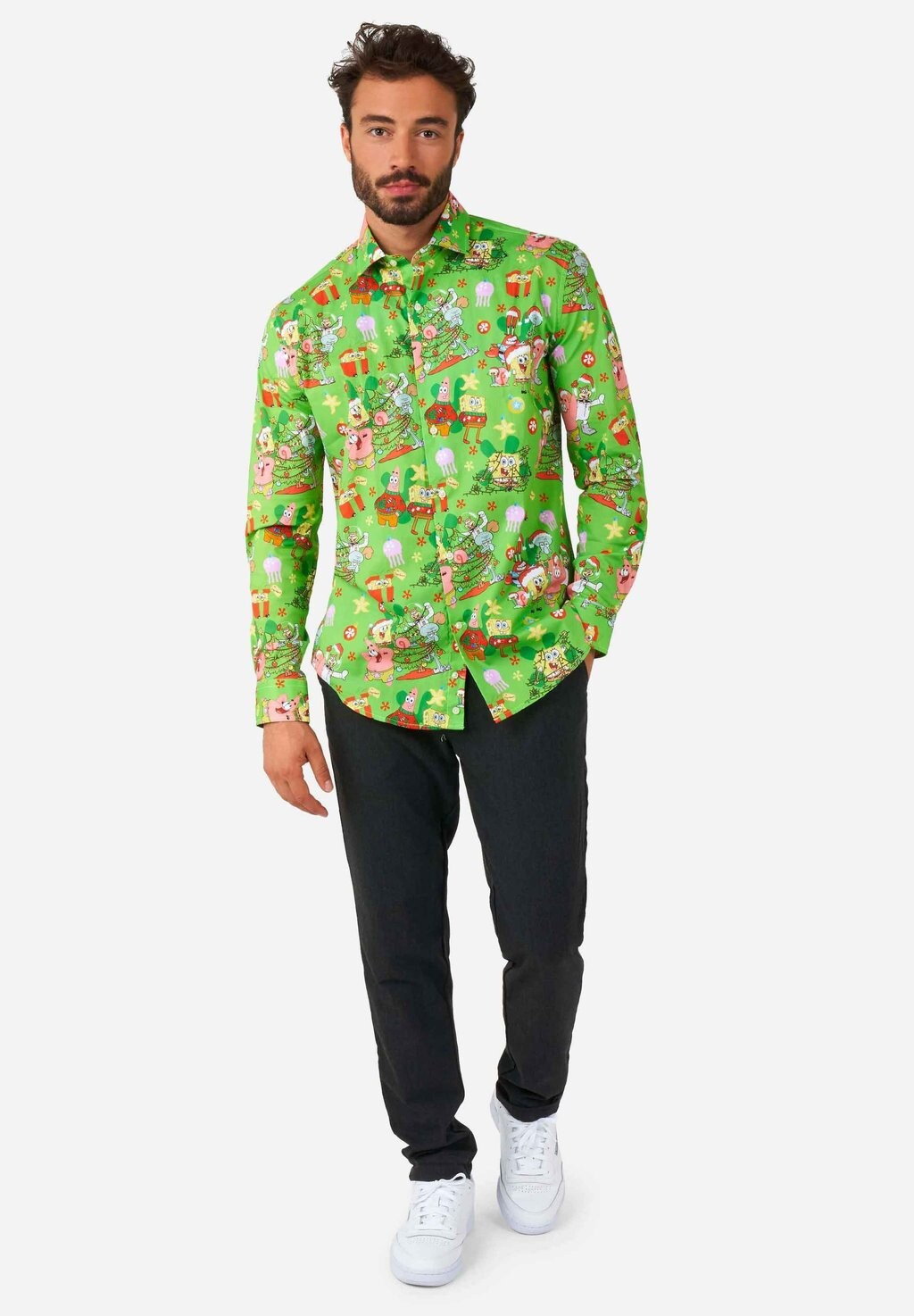 

Рубашка SPONGEBOB CHRISTMAS OppoSuits, зеленый