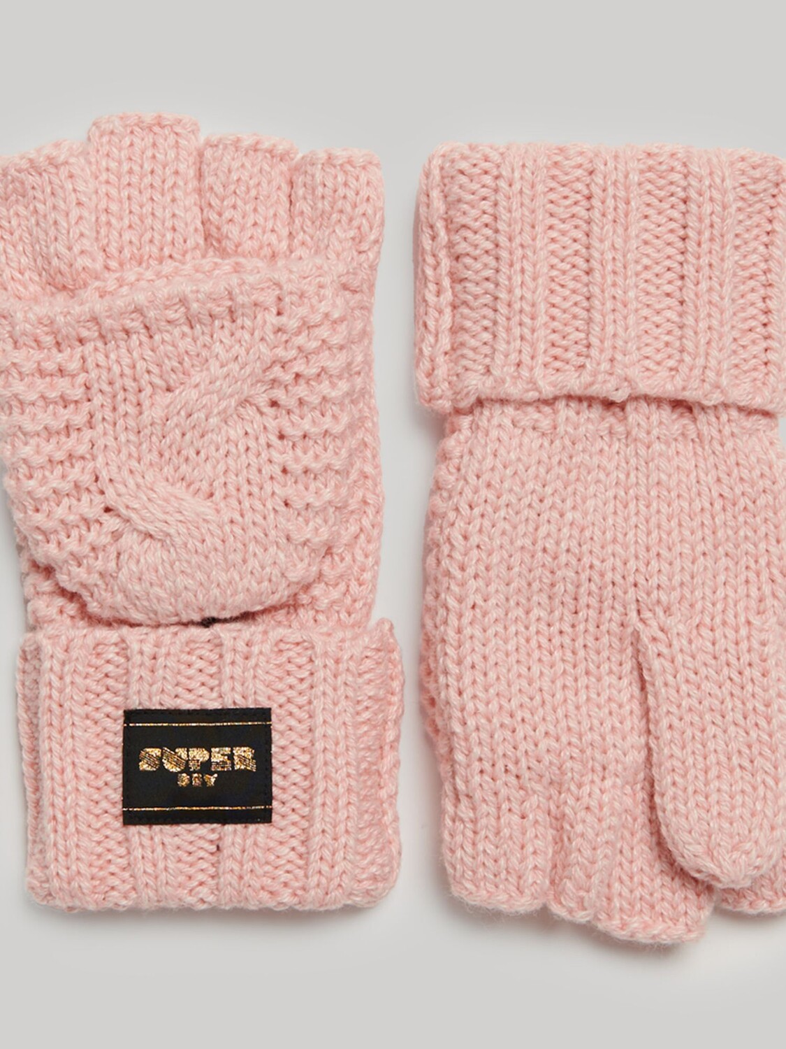 

Вязаные перчатки Superdry, розовое пятнышко