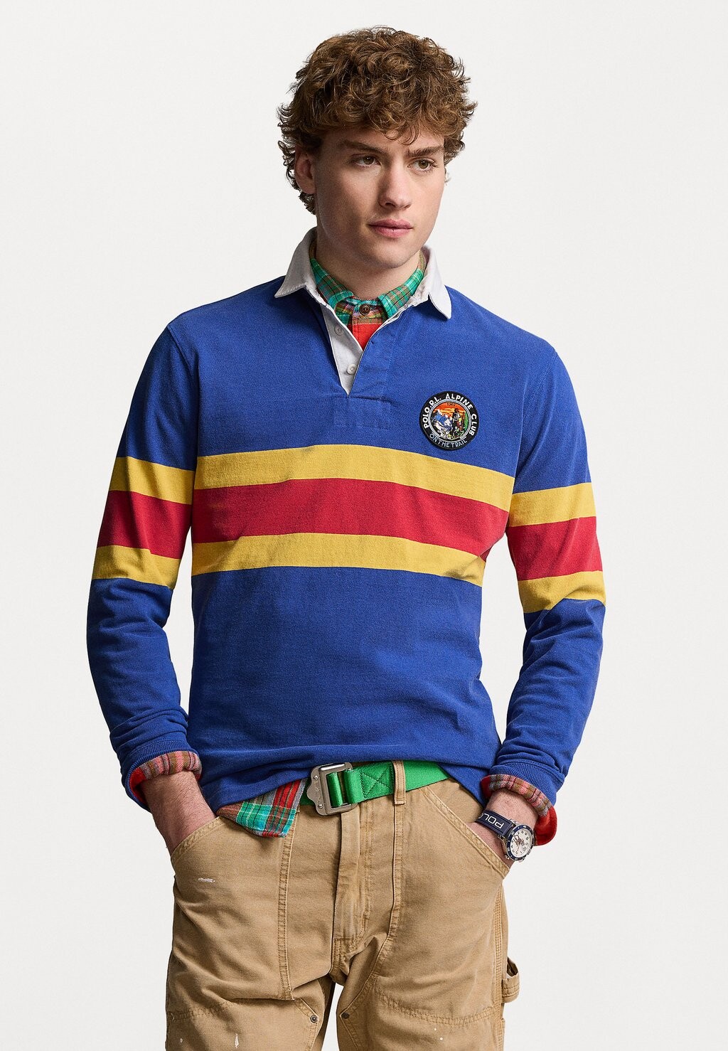 

Топ с длинными рукавами LONG SLEEVE RUGBY Polo Ralph Lauren, цвет blue saturn multi