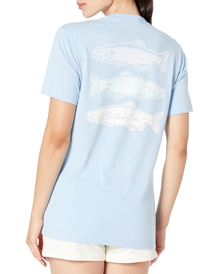 Футболка Southern Tide Dotted Trout Tee, цвет Sky Blue