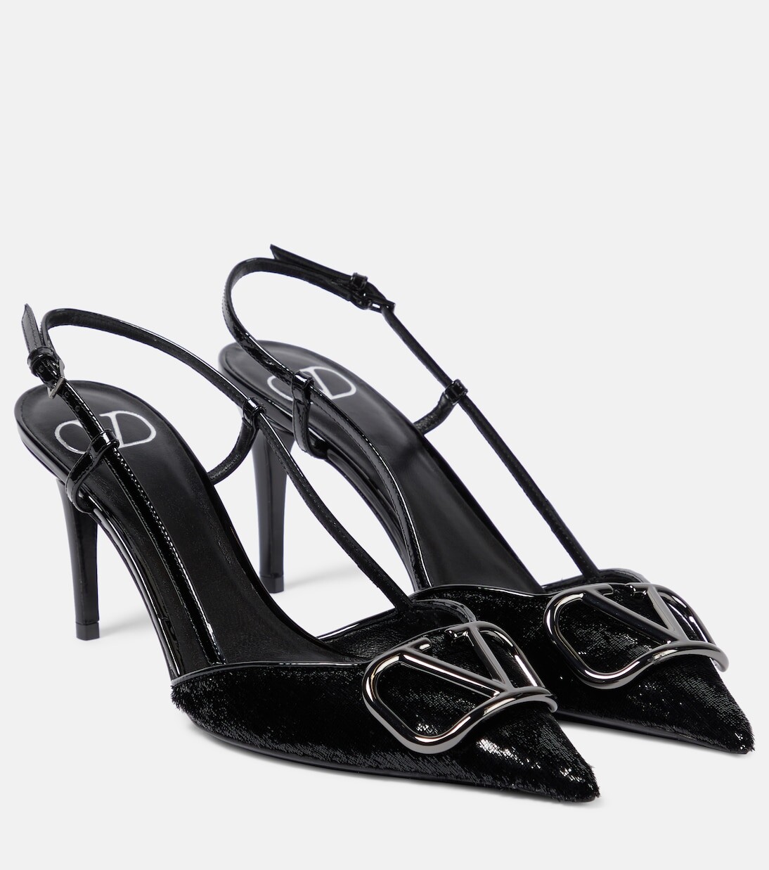 

Туфли-лодочки vlogo signature 80 с пяткой на пятке Valentino Garavani, черный