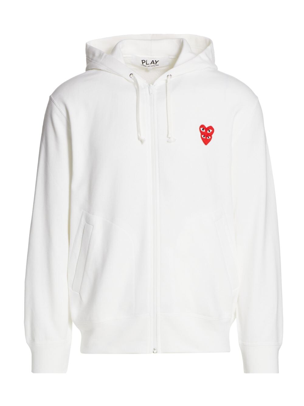 

Толстовка с капюшоном с двойным сердцем Comme des Garçons PLAY, белый