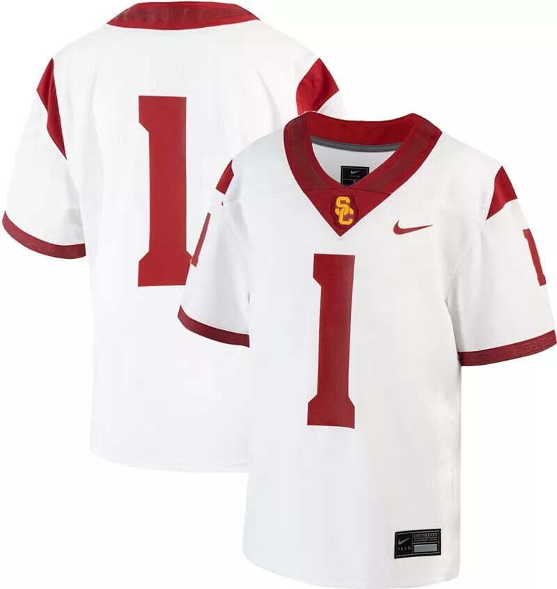 

Белая реплика футбольной майки Nike Youth USC Trojans #1