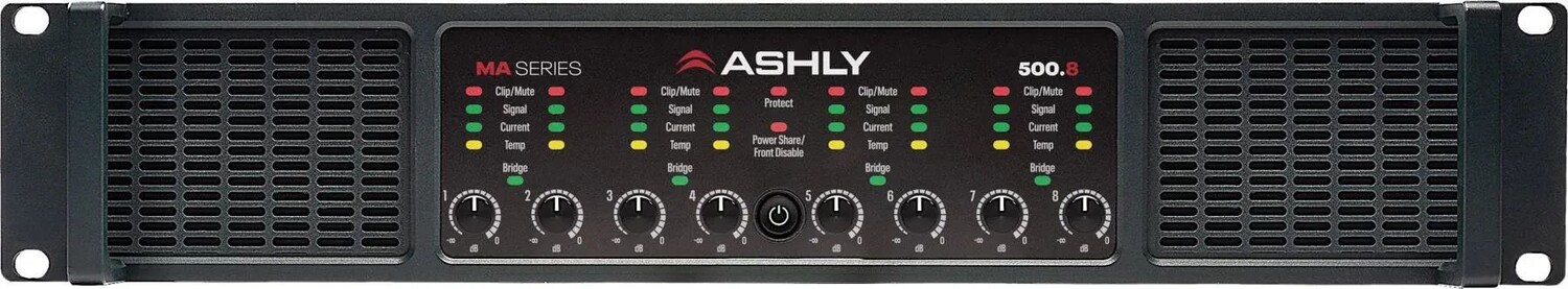 

Новый 8-канальный усилитель мощности Ashly MA-500.8 мощностью 4000 Вт