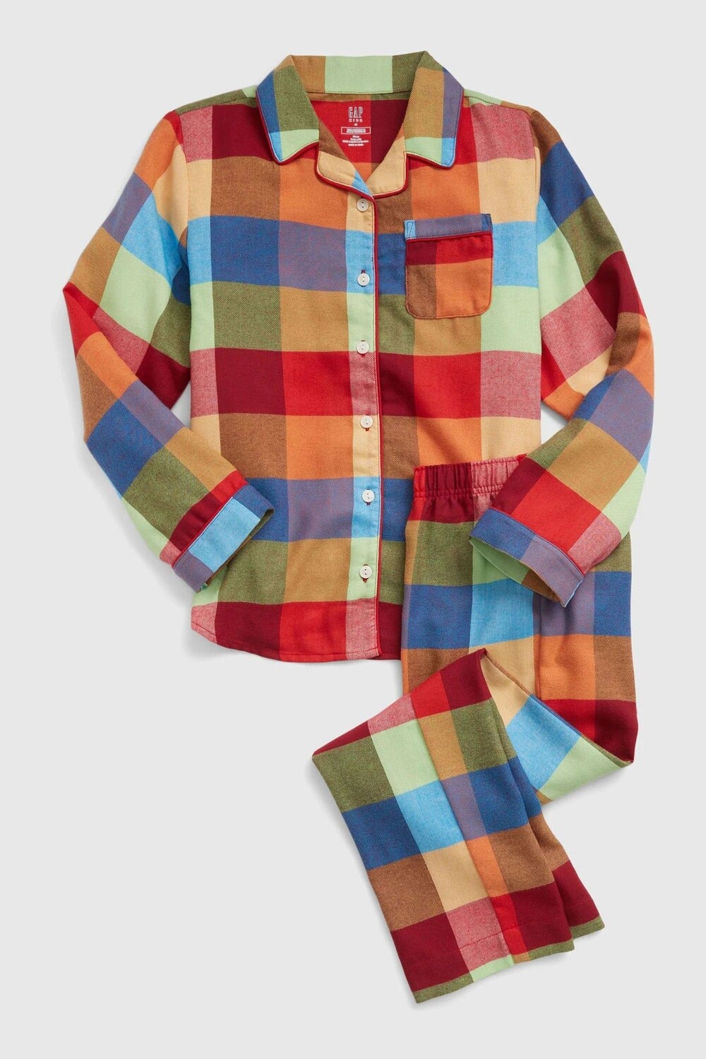 

Клетчатая пижама с длинными рукавами Gap, синий