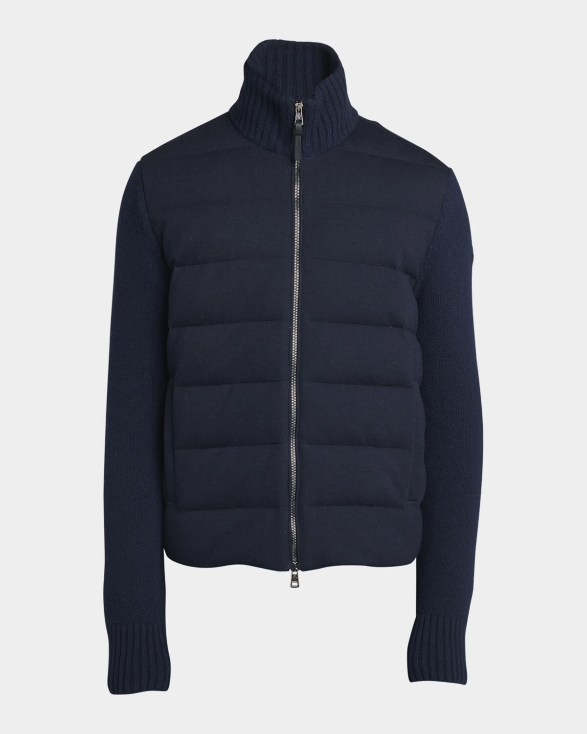 

Мужской кардиган с подкладкой из шерсти и кашемира Moncler, темно-синий