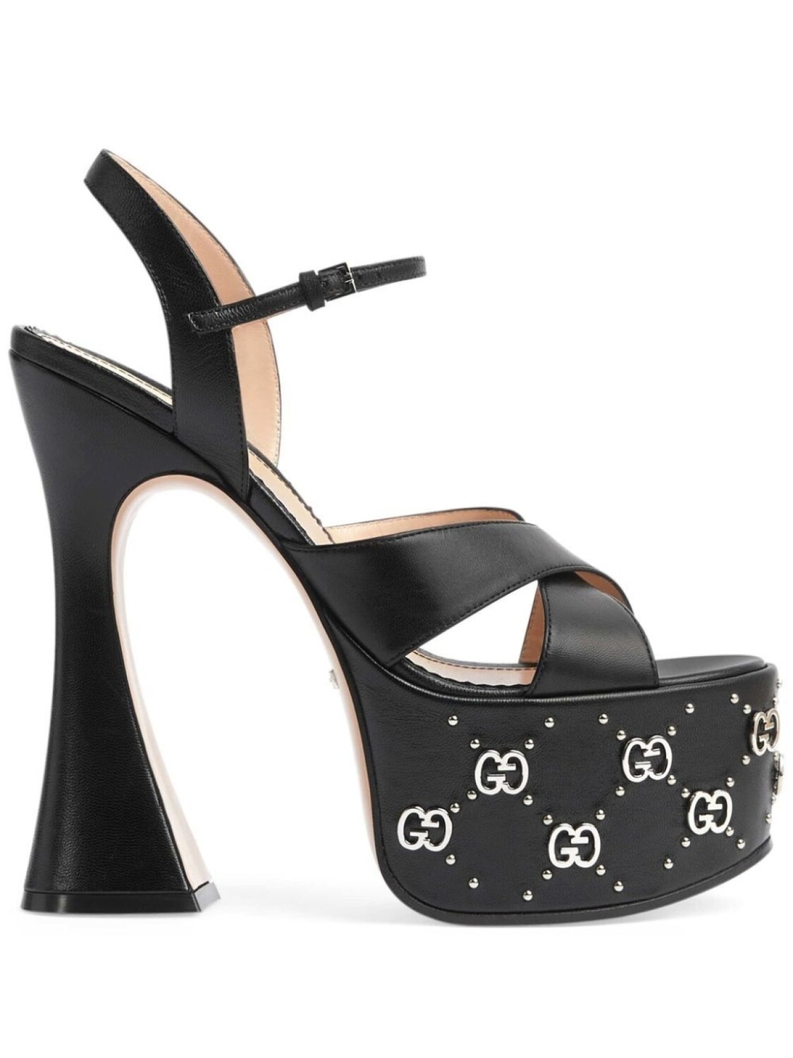 

Gucci босоножки на платформе с декором GG, черный