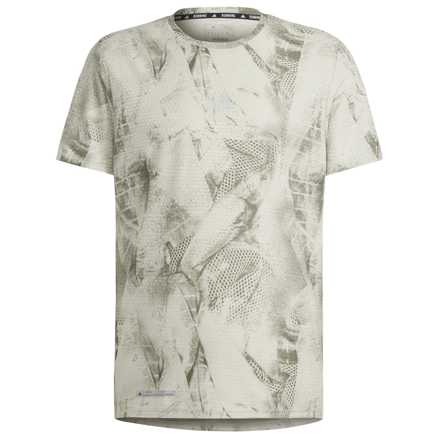 Беговая рубашка Adidas ULT AOP Heather Tee, цвет Putgre/Olive Strata
