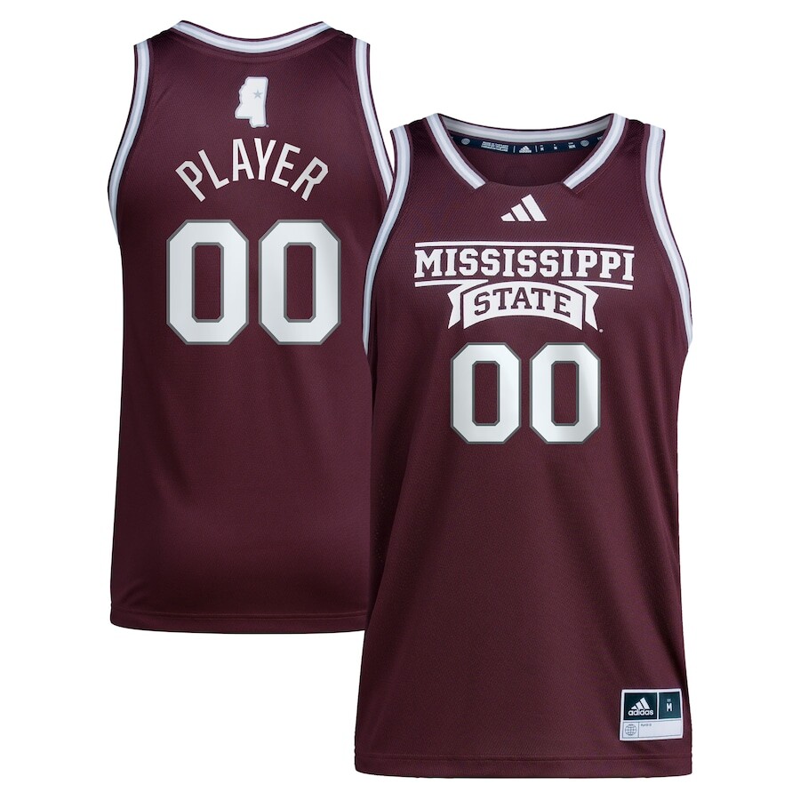 

Джерси adidas Mississippi State Bulldogs, бордовый