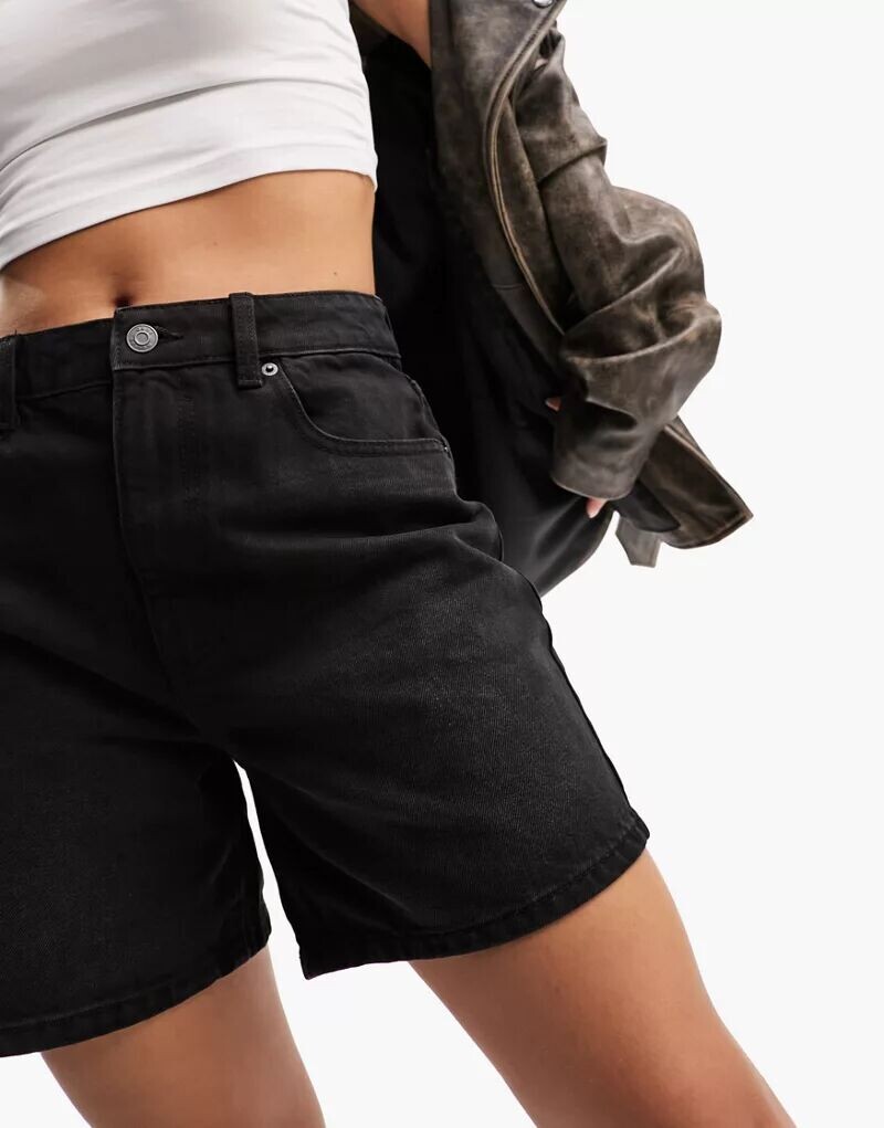 

Черные джинсовые шорты ASOS Hourglass