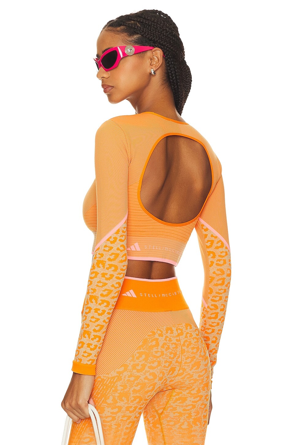 

Топ adidas by Stella McCartney True Strength Seamless Yoga Long Sleeve, цвет Unity Orange, Beige Tone & Light Flash Red