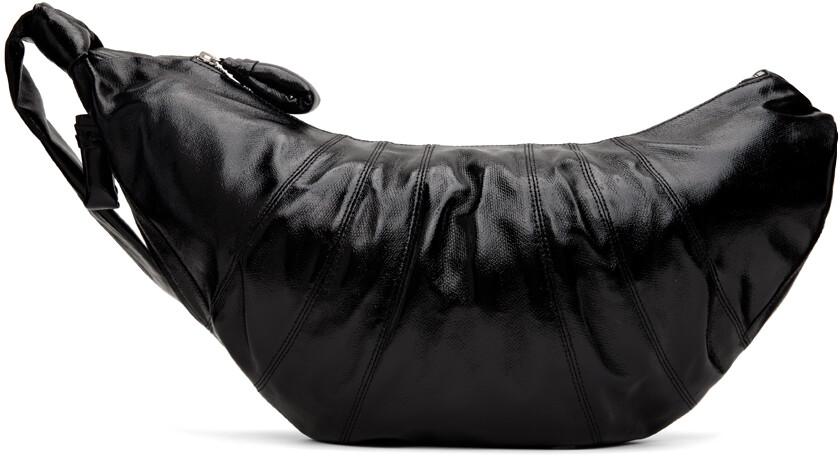 

Черная большая сумка для круассанов Lemaire, цвет Black