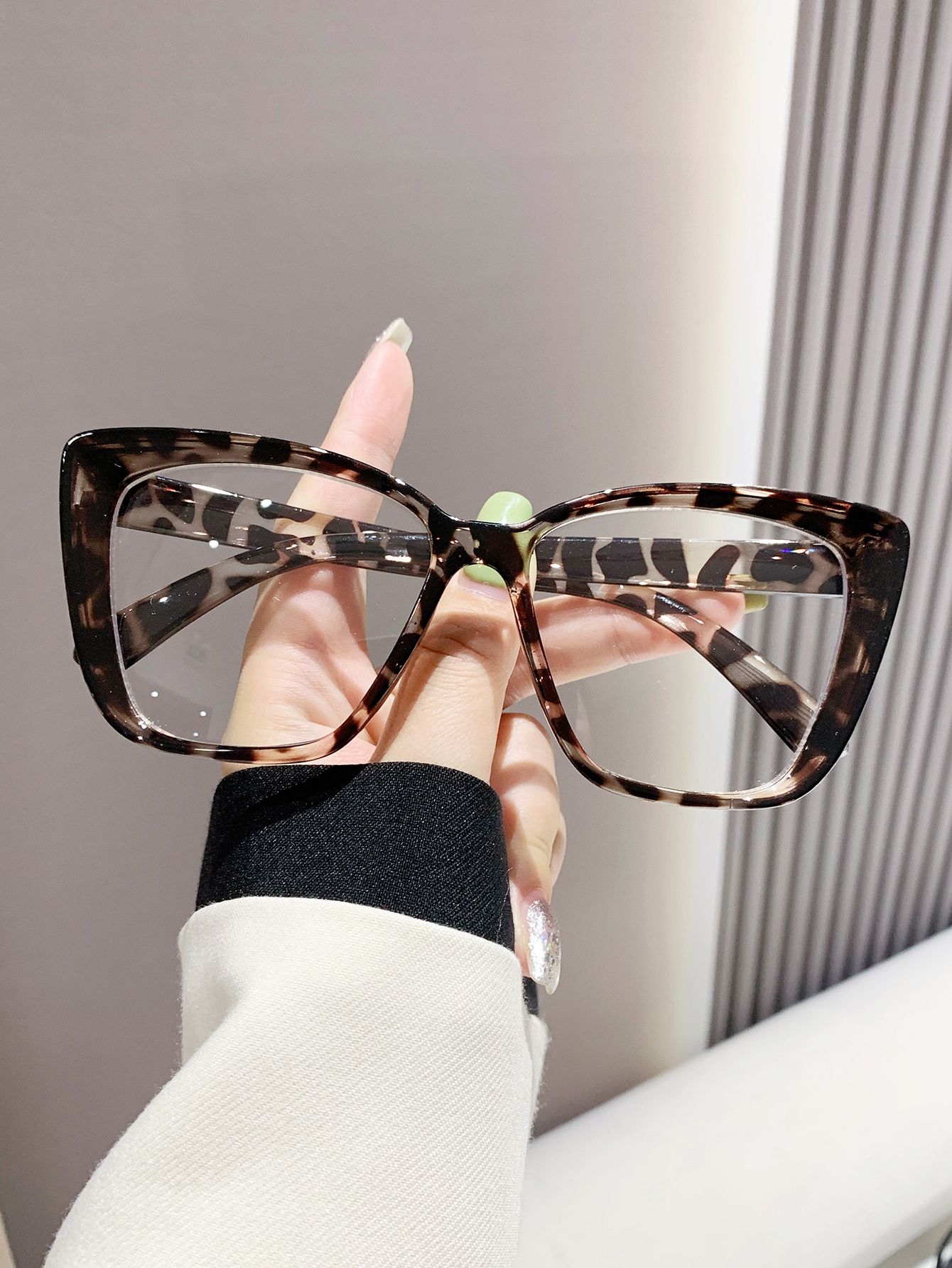 1 шт. женские пластиковые очки в оправе «кошачий глаз»