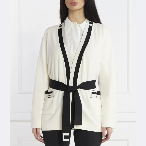 

Кардиган стандартного кроя Elisabetta Franchi, бежевый