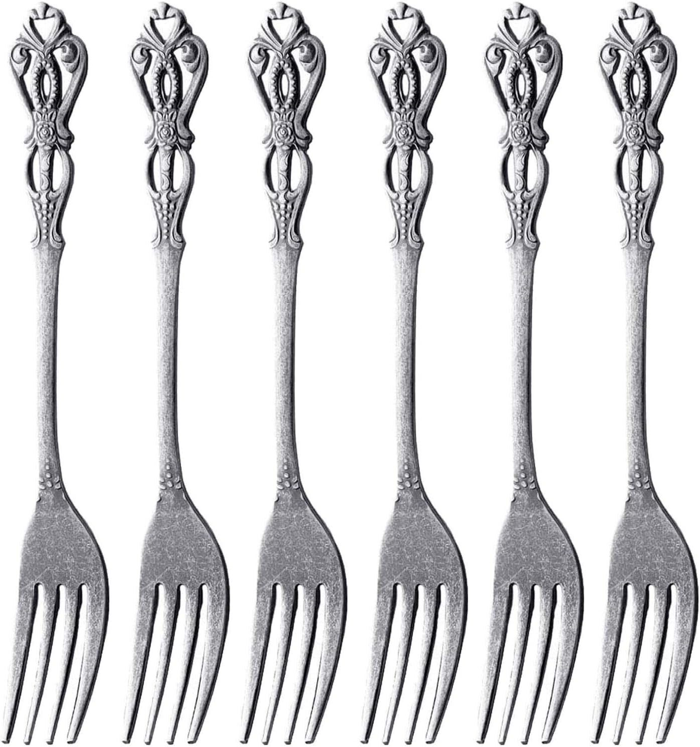 

Takakuwa Metal 519484 Rune Античная десертная вилка, набор из 6 шт., Dessert Fork