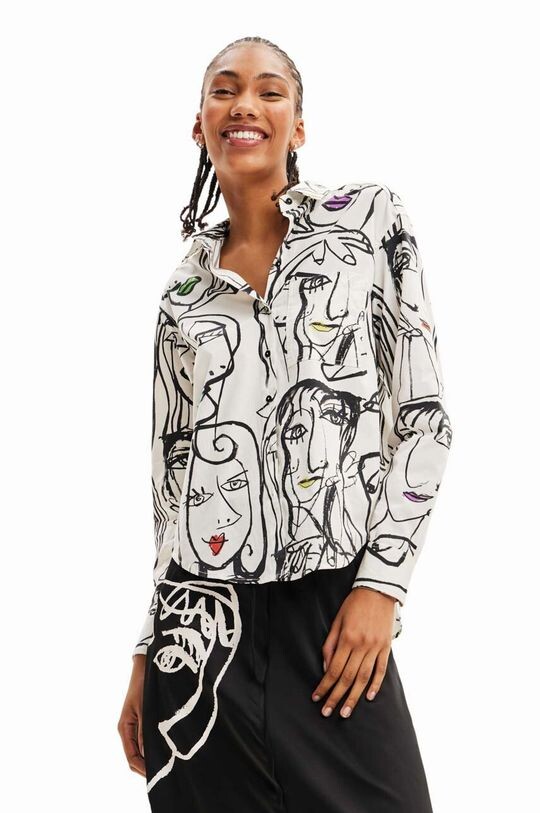 

Рубашка из хлопка Desigual, белый