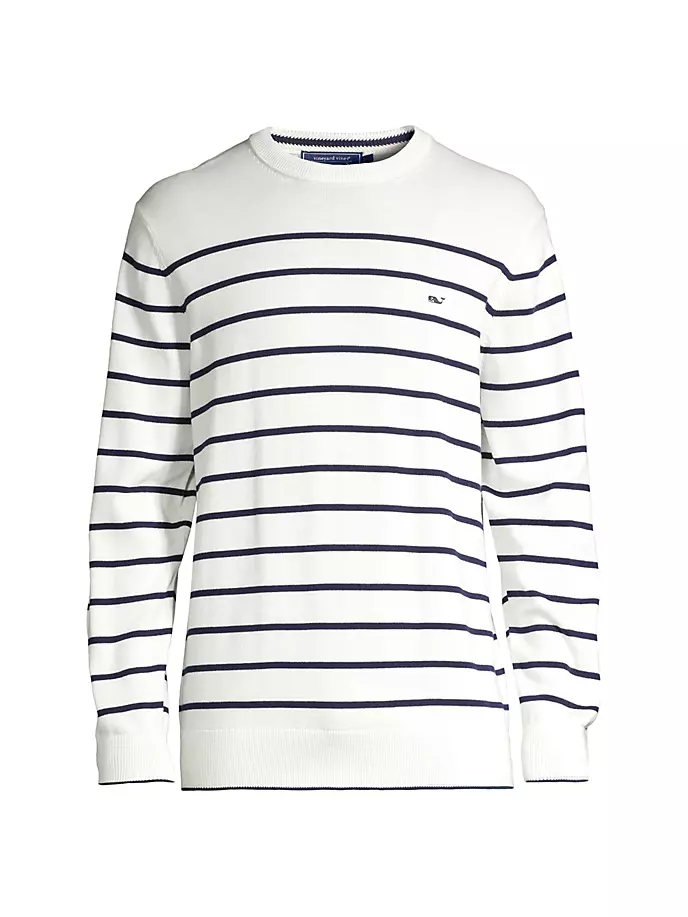 

Полосатый свитер с круглым вырезом Heritage Vineyard Vines, цвет marshmallow
