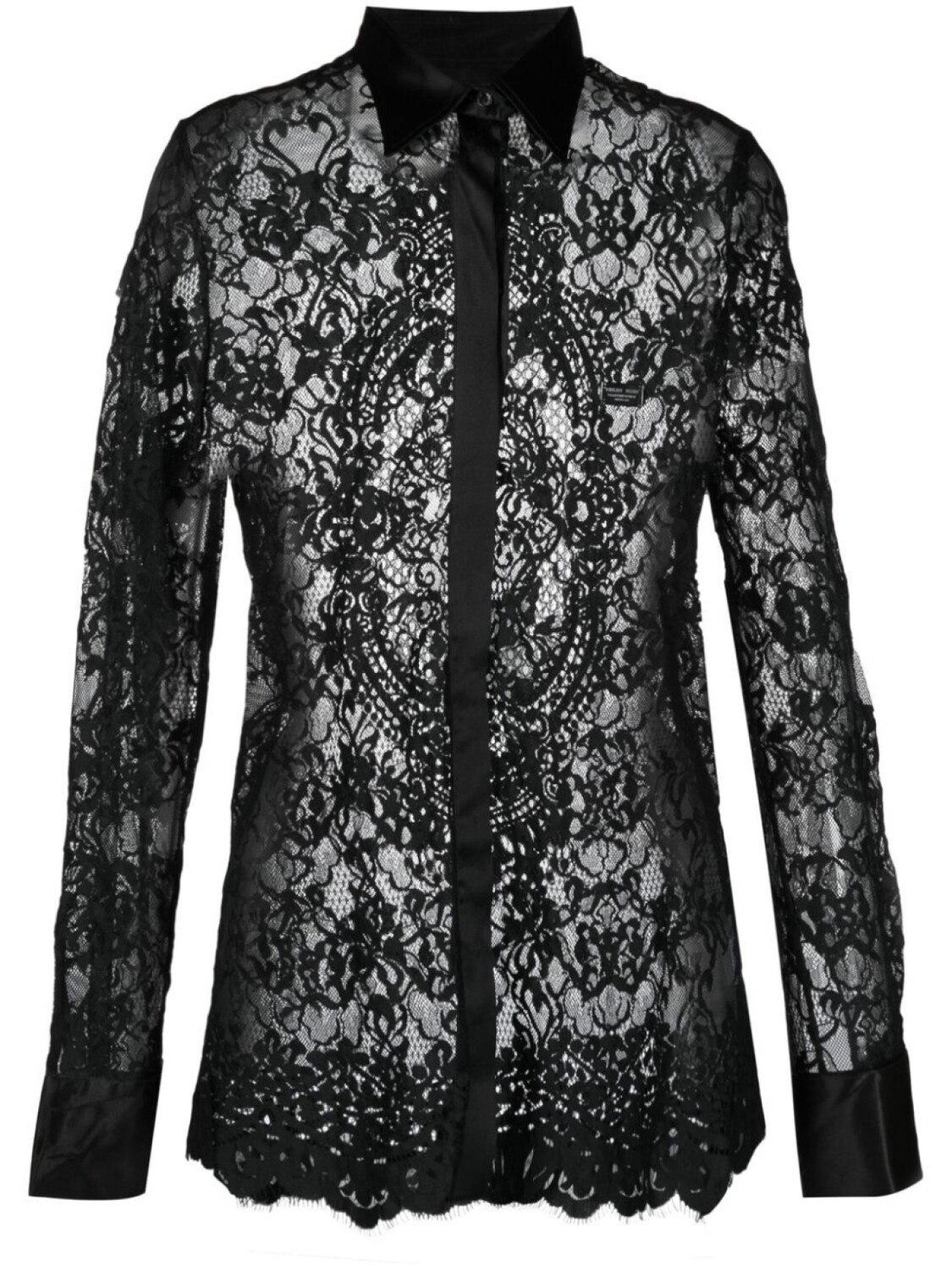 

Philipp Plein кружевная рубашка, черный