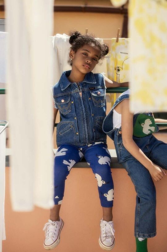 

Детская джинсовая куртка Mini Rodini Mini Rodini x Wrangler, синий