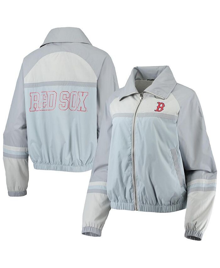 

Женская темно-синяя спортивная куртка реглан с молнией во всю длину Boston Red Sox Colorblock The Wild Collective, синий