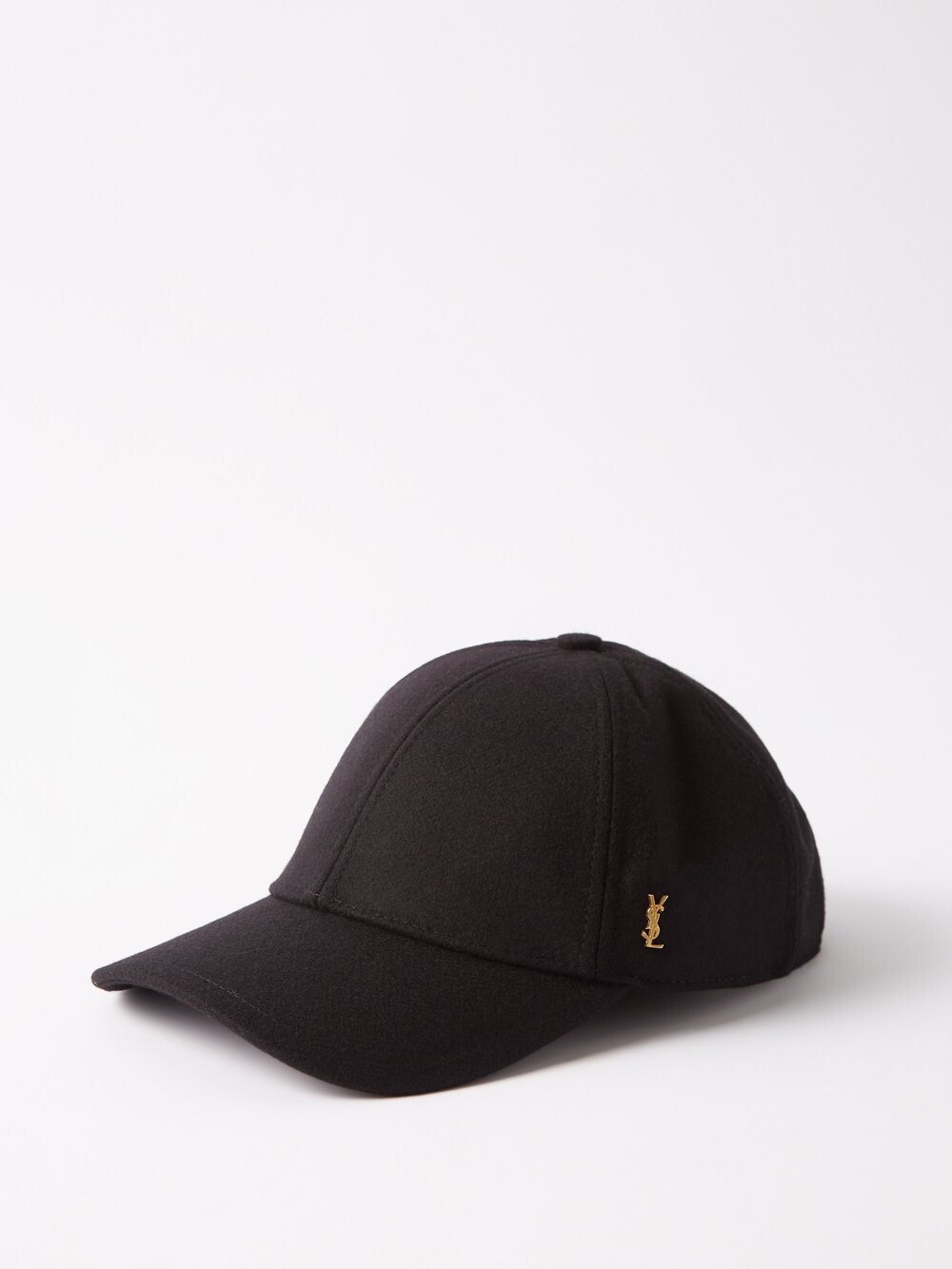 

Фетровая бейсболка с логотипом Saint Laurent, черный
