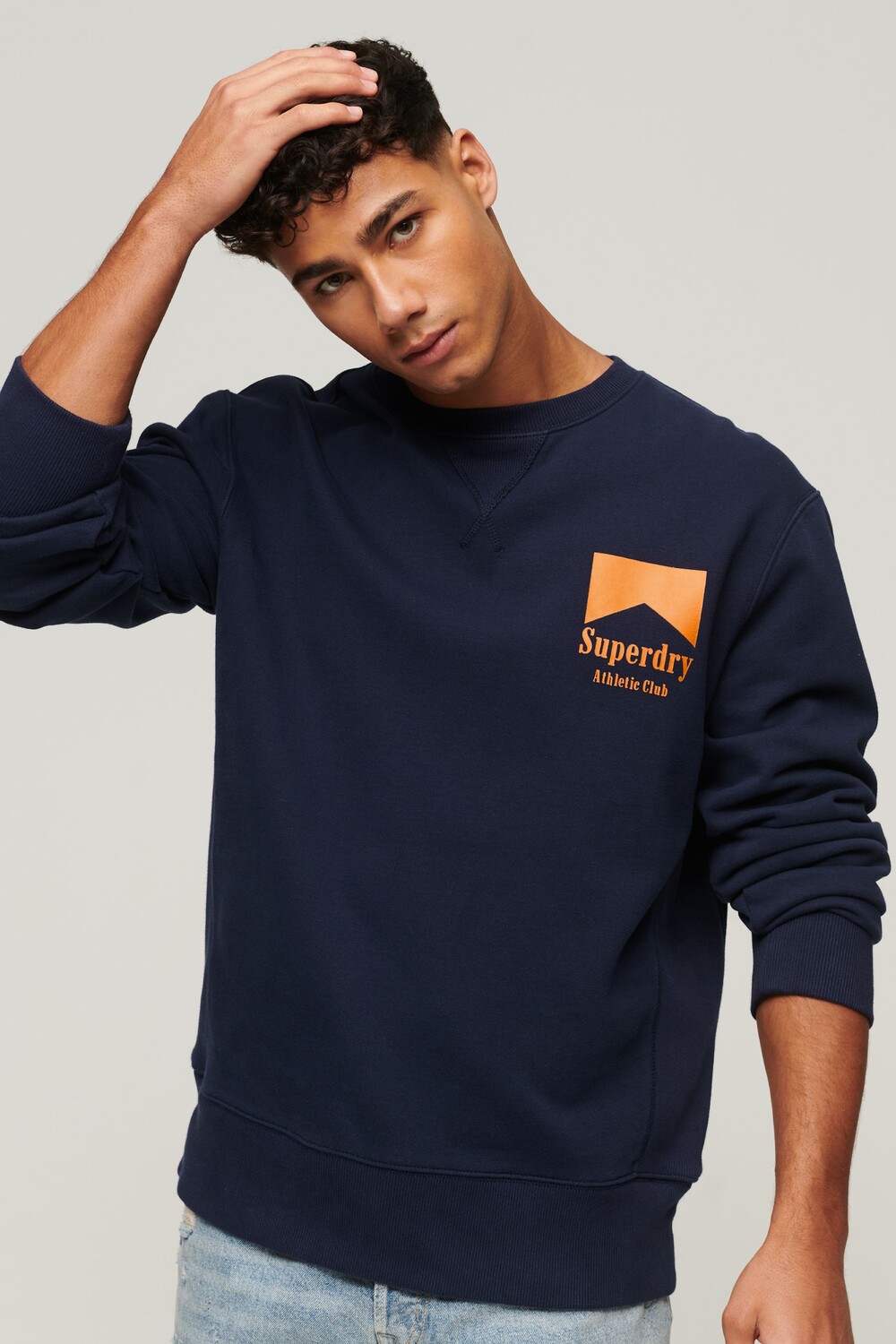 

Толстовка Code Athletic Club с круглым вырезом Superdry, синий