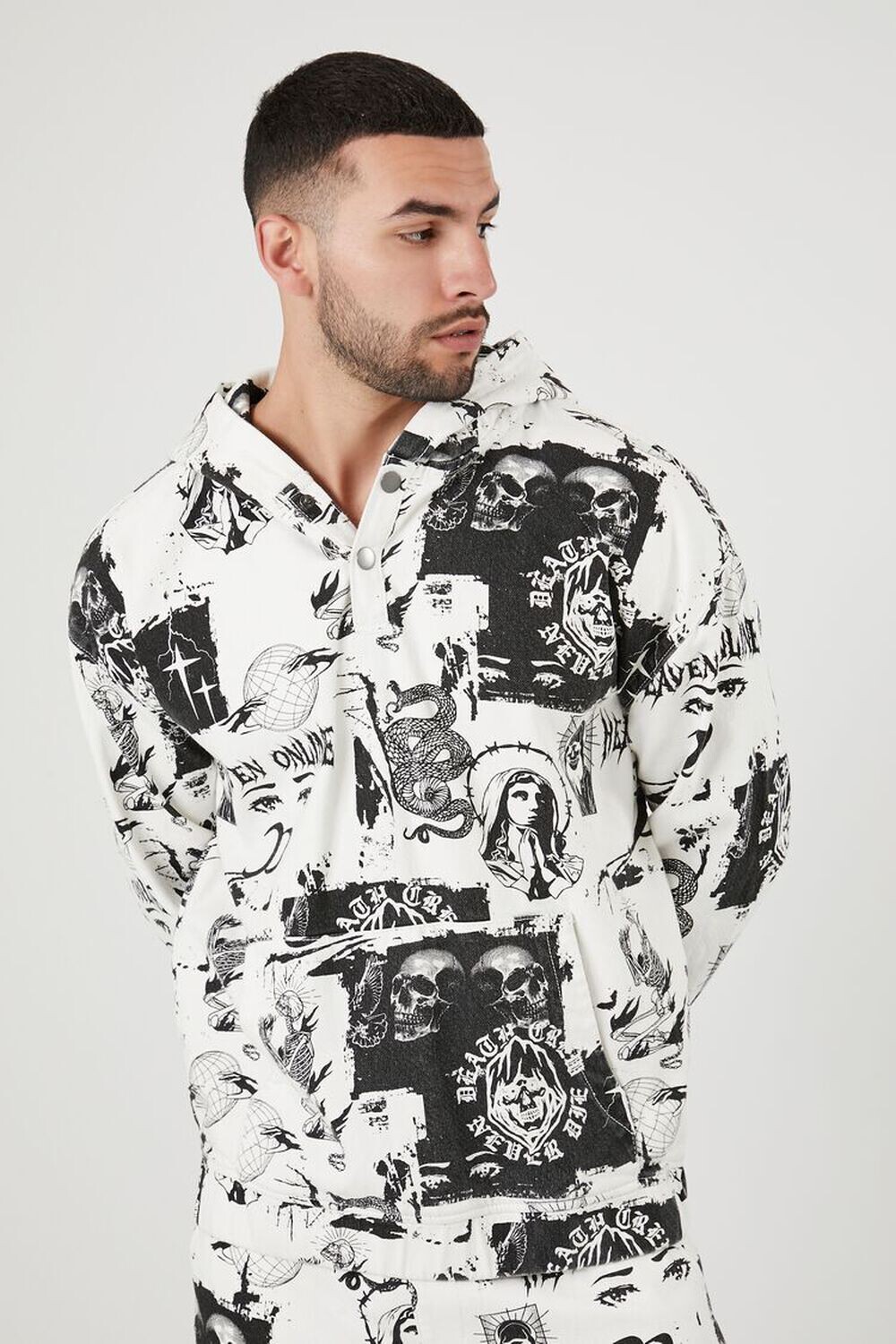 

Толстовка с рисунком Heaven Online Forever 21, кремовый, Бежевый
