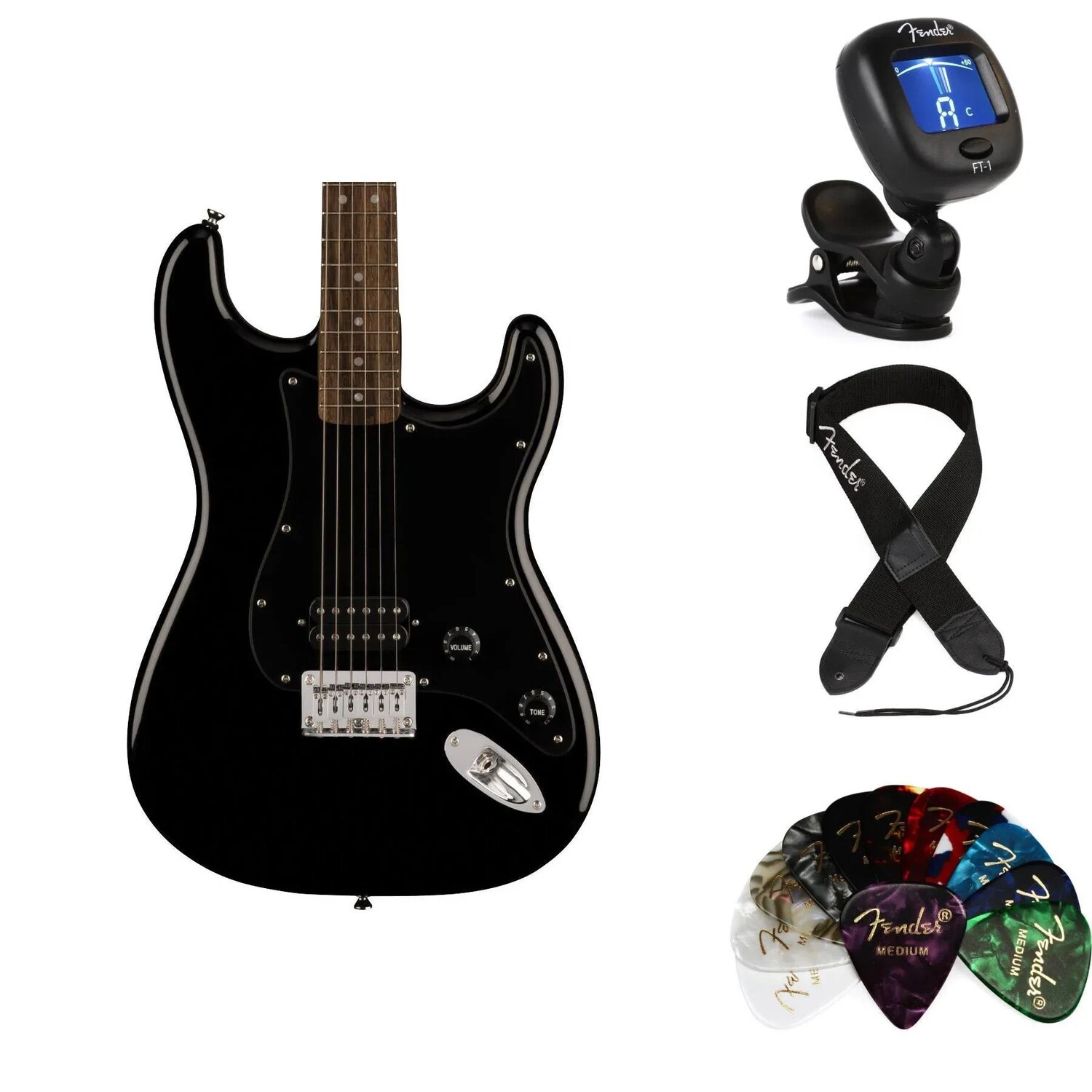 

Комплект предметов для электрогитары Squier Sonic Stratocaster HT — черный