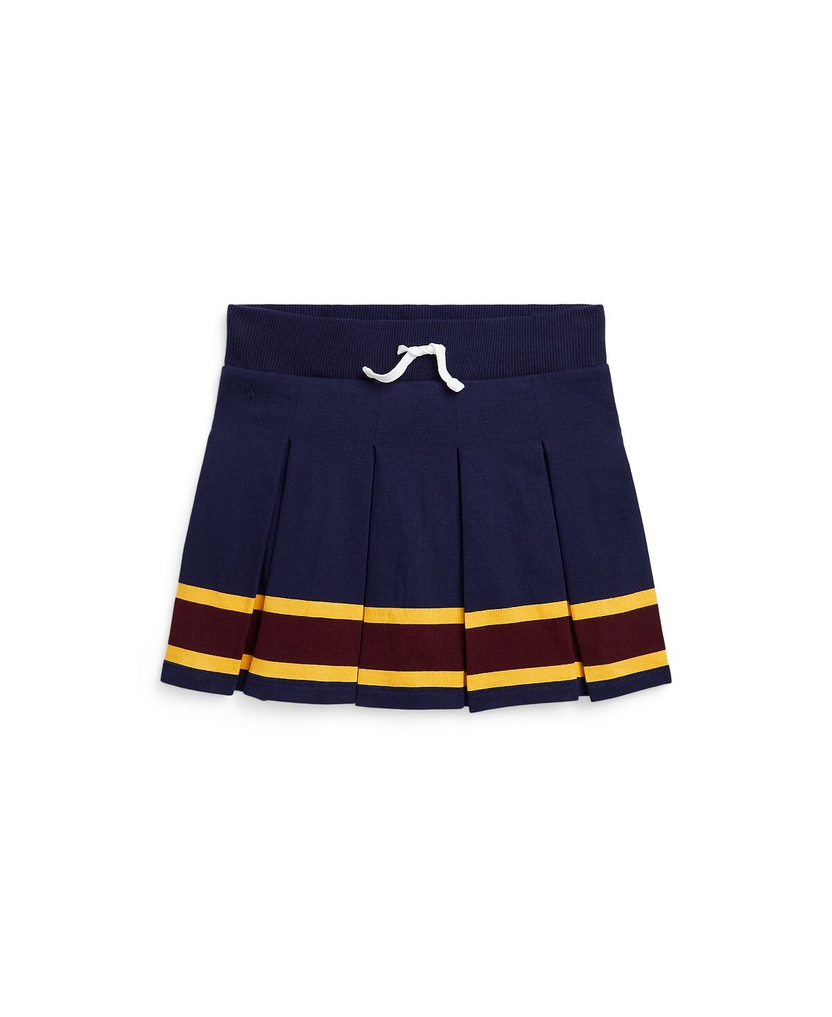 

Плиссированная трикотажная юбка в полоску для больших девочек Polo Ralph Lauren