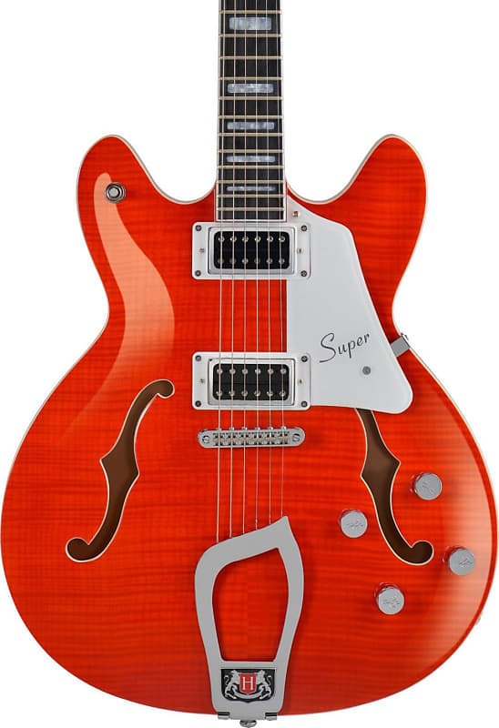 

Электрогитара Hagstrom SUVIK-MDE Super Viking Electric Guitar. Mandarin Flame