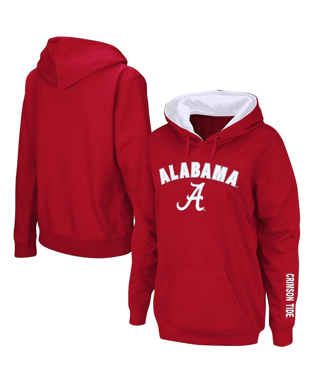

Женский пуловер с капюшоном Crimson Alabama Crimson Tide Arch и Logo 1 Colosseum