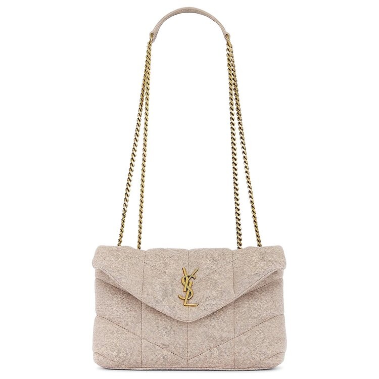 

Сумка через плечо Saint Laurent Puffer Toy Bag, цвет Chalk Beige