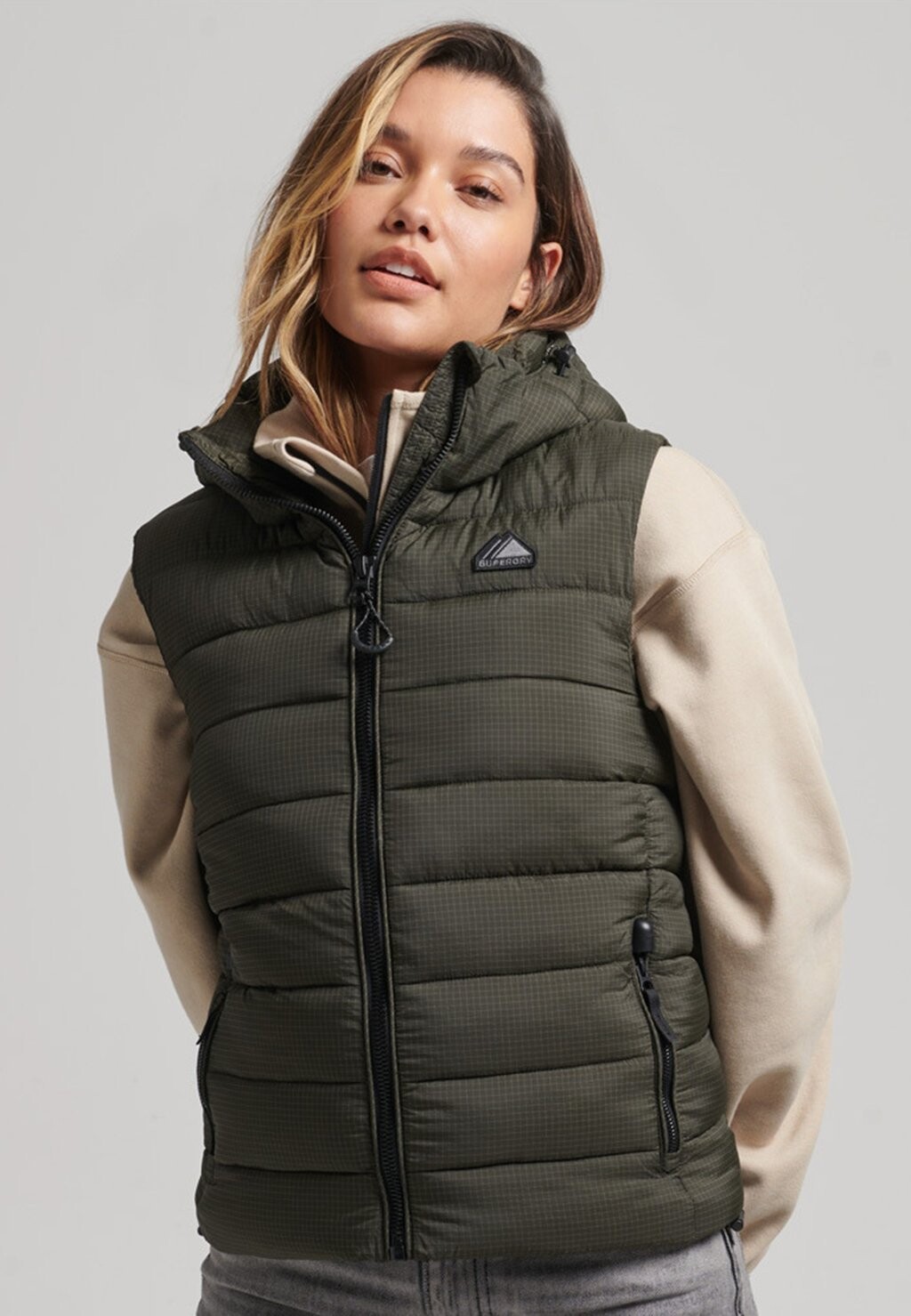 

Жилет Superdry CLASSIC, цвет football grid khaki