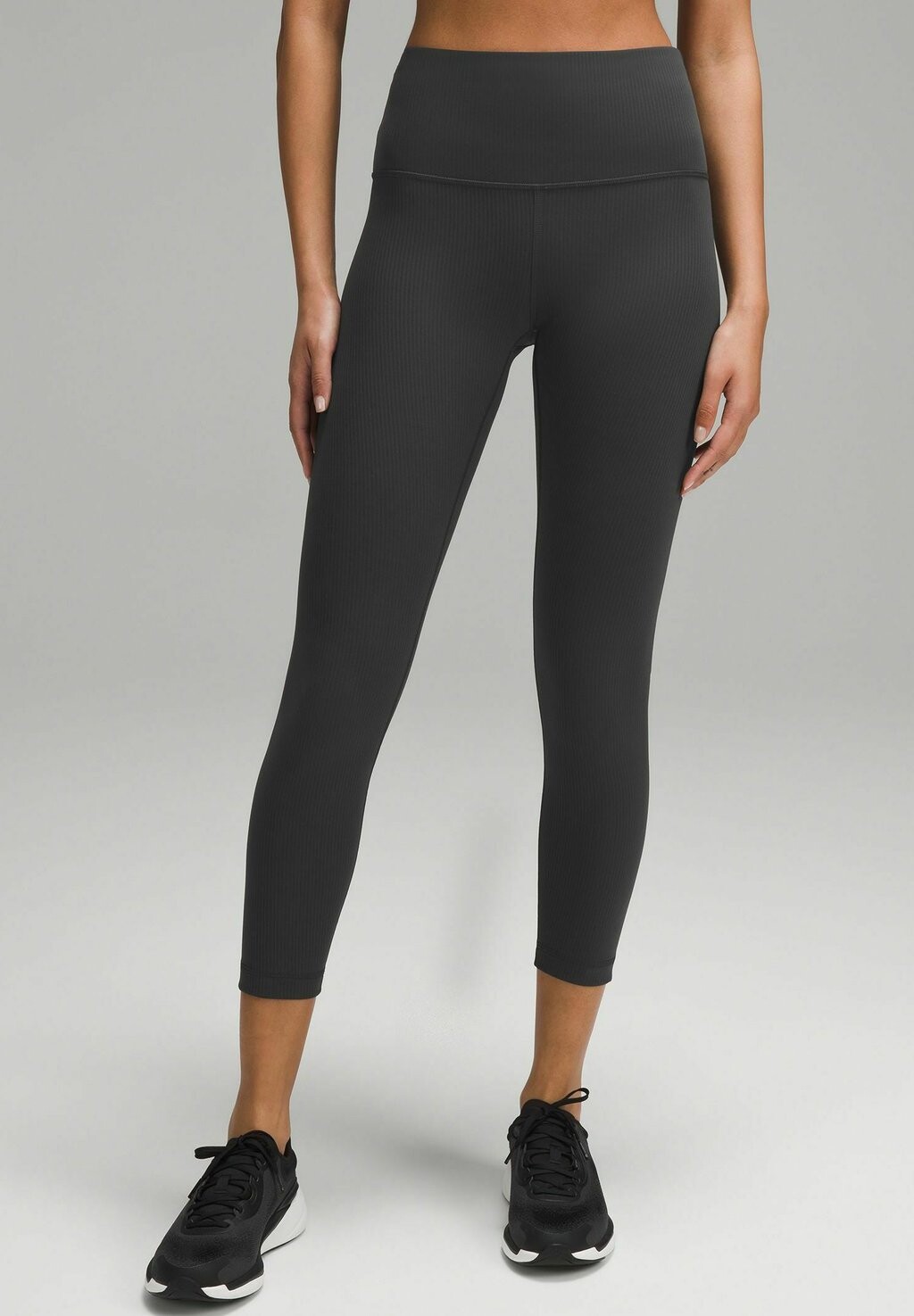 

Тайтсы Wunder Train High-Rise Ribbed 64Cm lululemon, цвет graphite grey