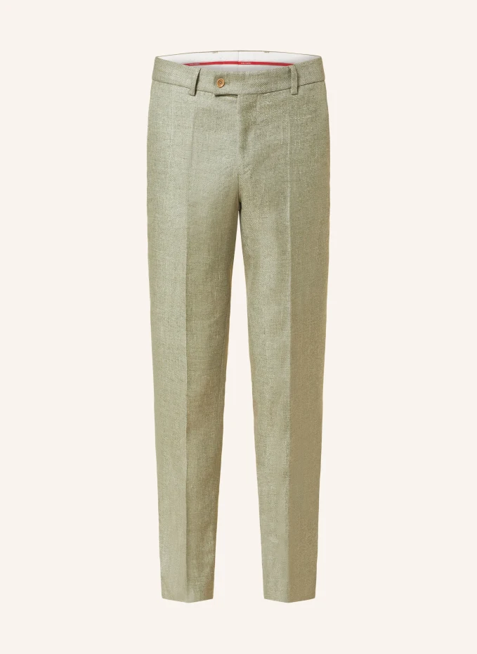 Костюмные брюки узкого кроя cg paco с льном Cg - Club Of Gents, зеленый цена и фото