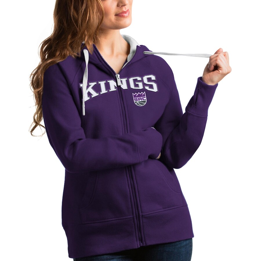 

Толстовка на молнии Antigua Sacramento Kings, фиолетовый