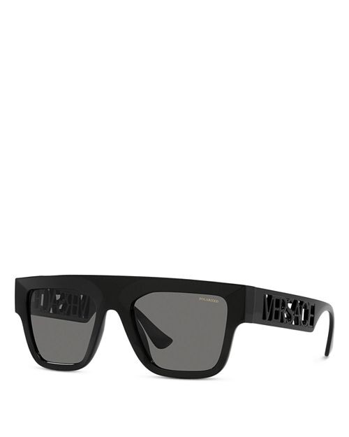 

Квадратные солнцезащитные очки, 53 мм Versace, цвет Black