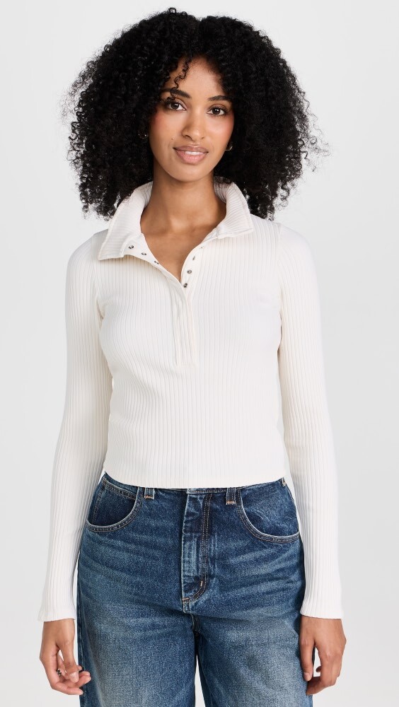 

Поло NSF Ali Rib Crop Snap Top