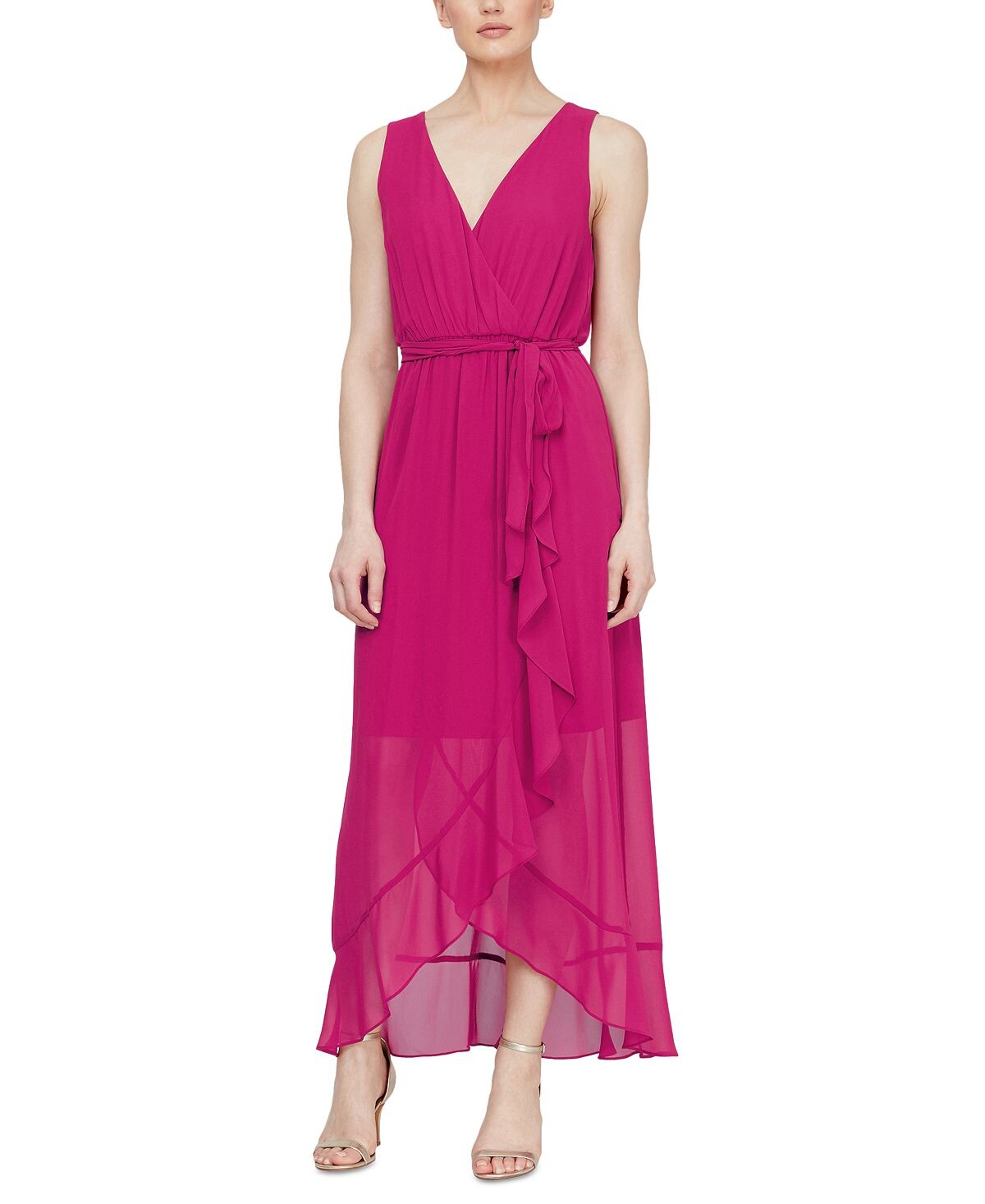 

Платье макси с высоким и низким вырезом Surplice SL Fashions