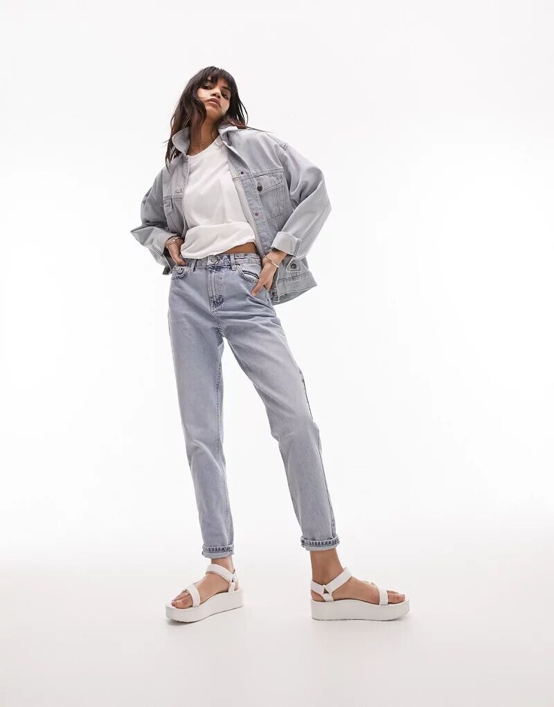 

Отбеленные джинсы Topshop Mom