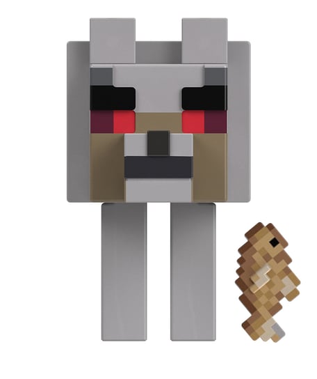 Minecraft, базовая фигурка, враждебный волк фигурка minecraft базовая с аксессуарами коза hdv15