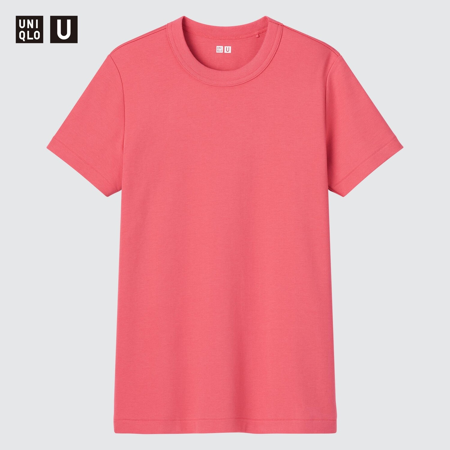 

Футболка с коротким рукавом и круглым вырезом U-образной формы UNIQLO, красный
