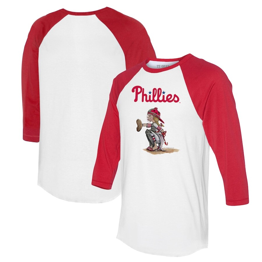 

Футболка с длинным рукавом Tiny Turnip Philadelphia Phillies, белый