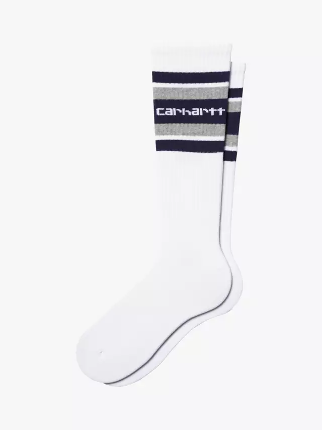 

Носки Carhartt WIP Connors Stripe Logo, цвет white/aura