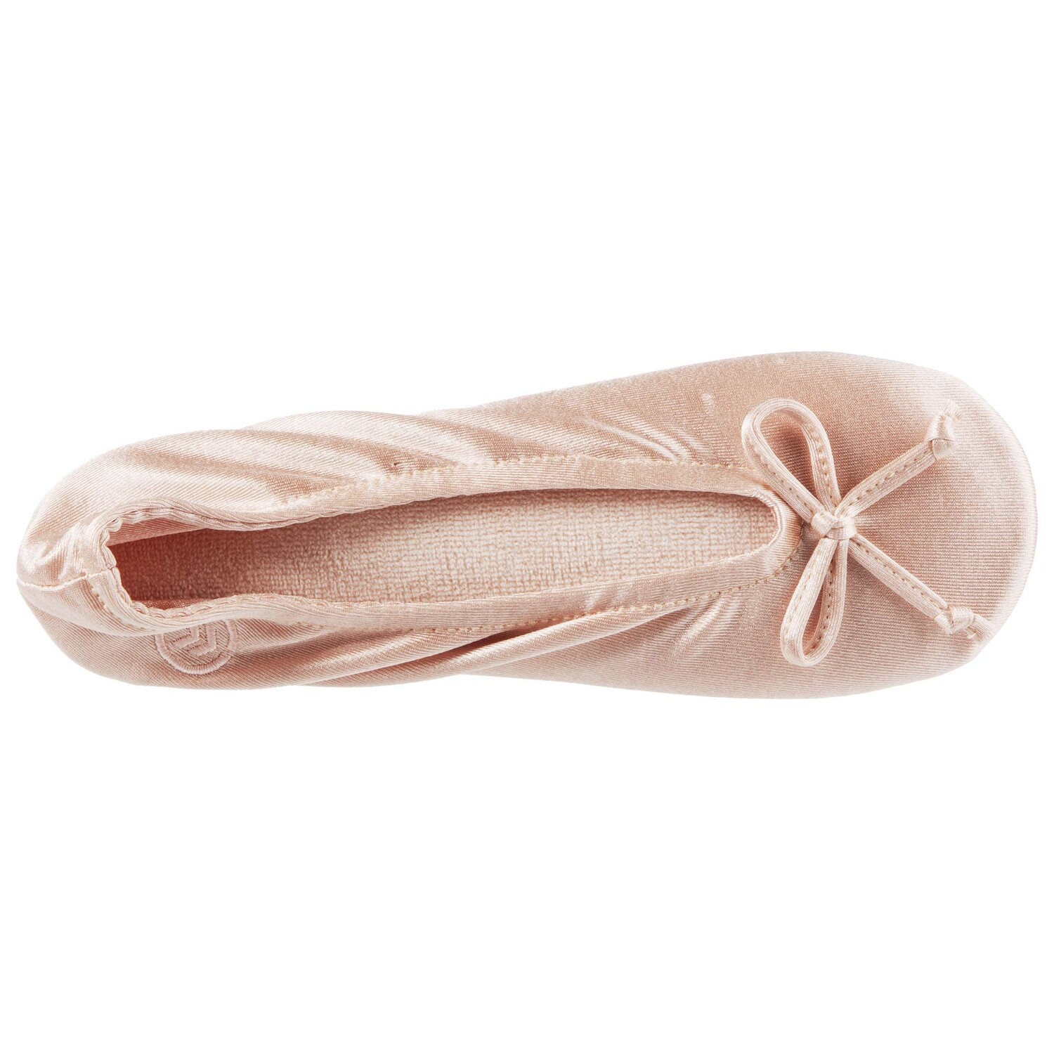 

Домашняя обувь Isotoner Women's Signature Satin Ballerina Slipper, Black, 9.5/10.5