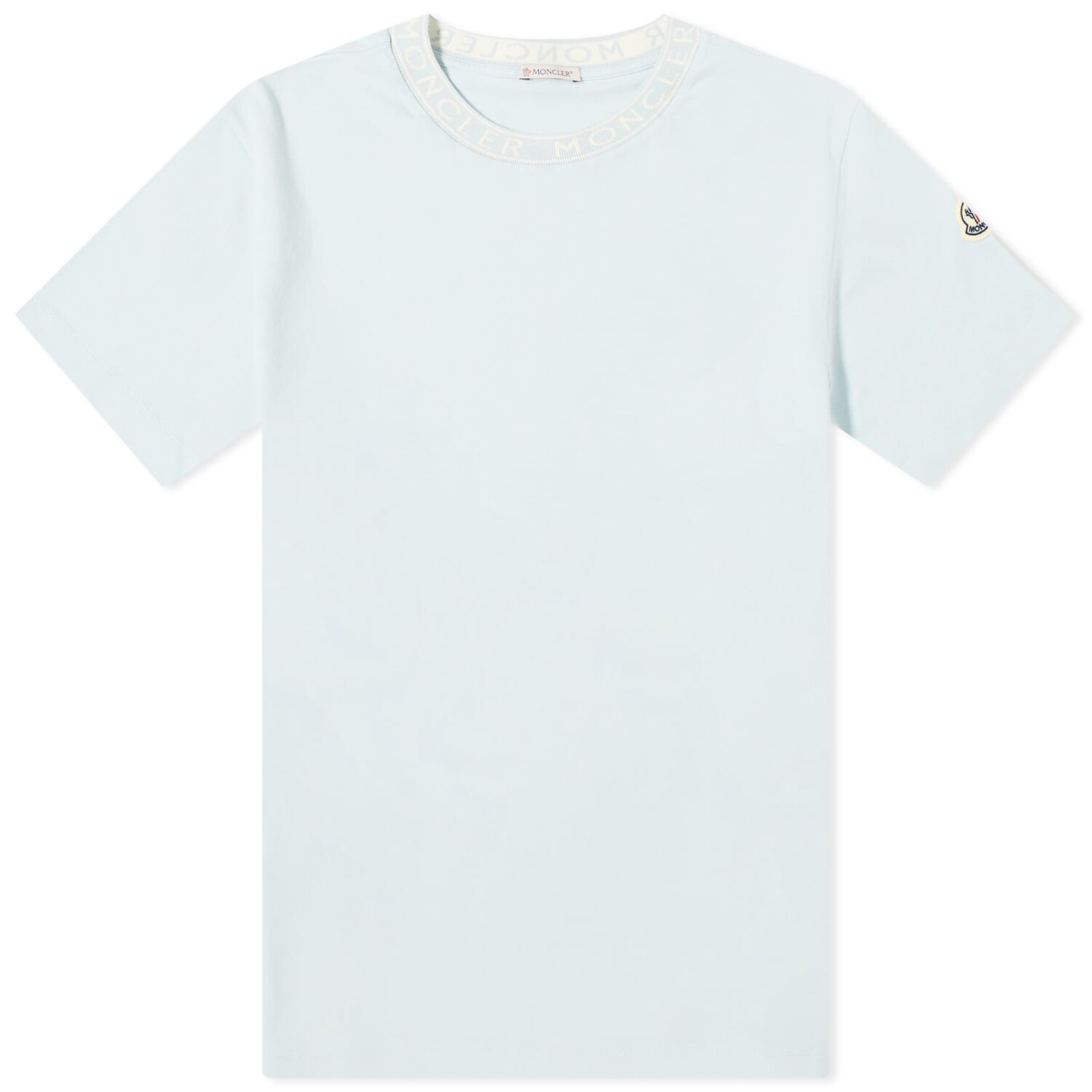 

Футболка Moncler Collar Logo, светло-синий
