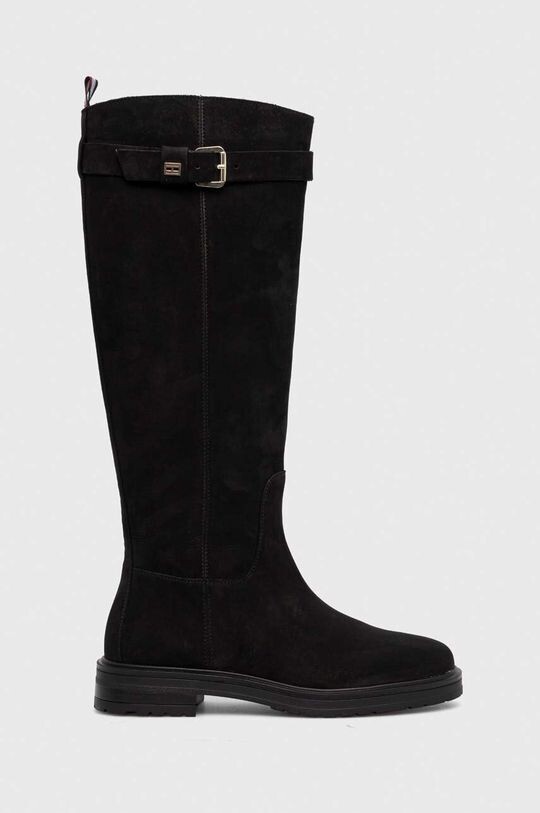 

Замшевые ботинки ESSENTIAL NUBUCK BELT LONGBOOT Tommy Hilfiger, черный