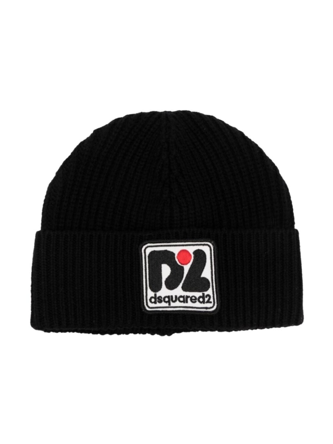 

Dsquared2 шапка бини с нашивкой-логотипом, черный